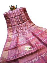 Pure Tussar Silk print saree