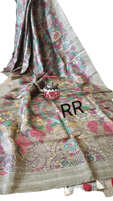 Handloom tussur silk digital print saree SILK ZONE