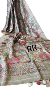 Handloom tussur silk digital print saree SILK ZONE