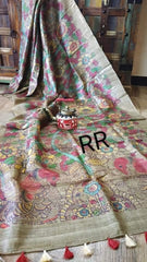 Handloom tussur silk digital print saree SILK ZONE