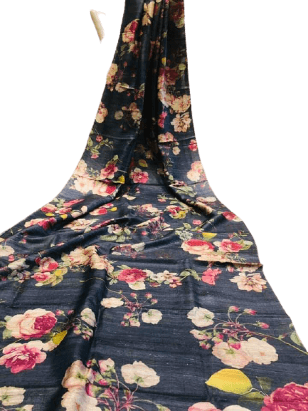 Handloom Tussur silk digital priny saree SILK ZONE