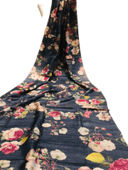 Handloom Tussur silk digital priny saree SILK ZONE