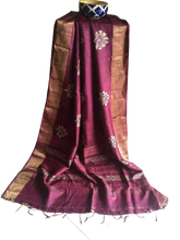 Pure Tussar Silk print saree