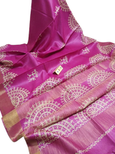Pure Tussar Silk print saree