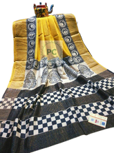 Pure Tussar Silk print saree