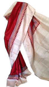 Pure Tussar Silk print saree