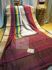 Pure Tussar Silk print saree