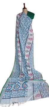 Pure linen print saree SILK ZONE