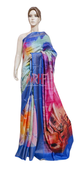 Pure Tussar Silk print saree
