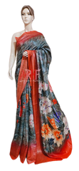 Pure Tussar Silk print saree