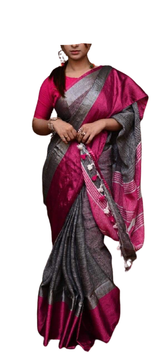 Linen saree SILK ZONE