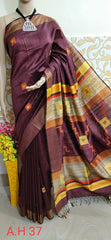 TUSSAR SILK PRINT SAREE