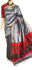 TUSSAR SILK PRINT SAREE