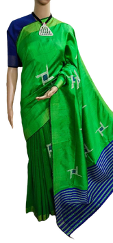 TUSSAR SILK PRINT SAREE