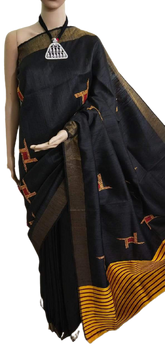 TUSSAR SILK PRINT SAREE