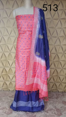 Soft silk hand print suit SILK ZONE