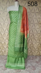 Soft silk hand print suit SILK ZONE