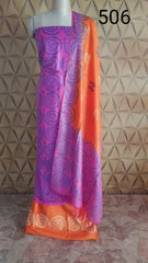 Soft Silk hand print suit SILK ZONE