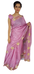 Tussar silk Hand Cotwark saree SILK ZONE
