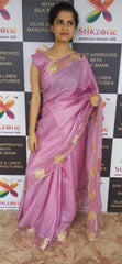 Tussar silk Hand Cotwark saree SILK ZONE