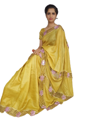 Pure Tussar Silk print saree