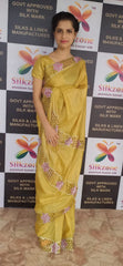 Pure Tussar Silk print saree