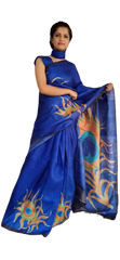 Pure Tussar Silk print saree