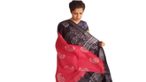 Khadi linen batik print saree SILK ZONE