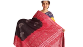 Khadi linen batik print saree SILK ZONE