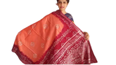 Khadi linen batik print saree SILK ZONE