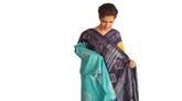 Khadi linen batik print saree SILK ZONE