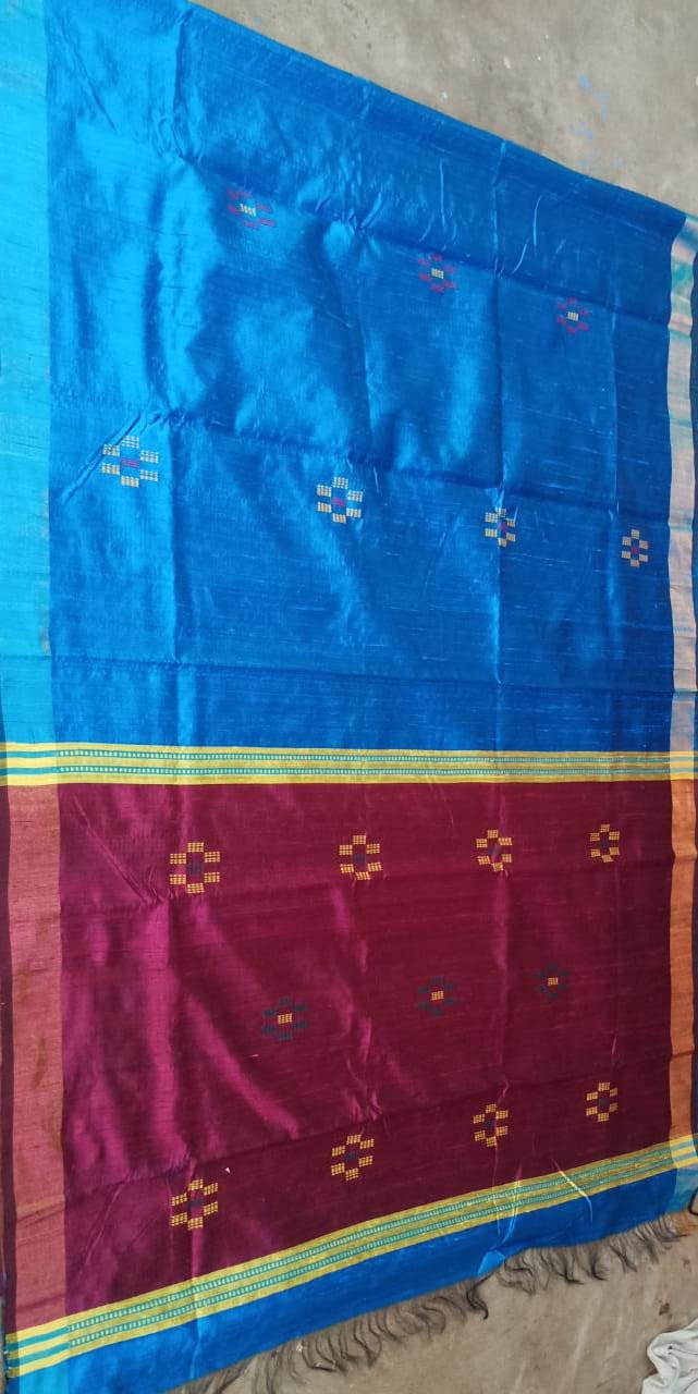Tussar dupion silk saree SILK ZONE