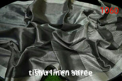 Tissue linen plain Saree SILK ZONE