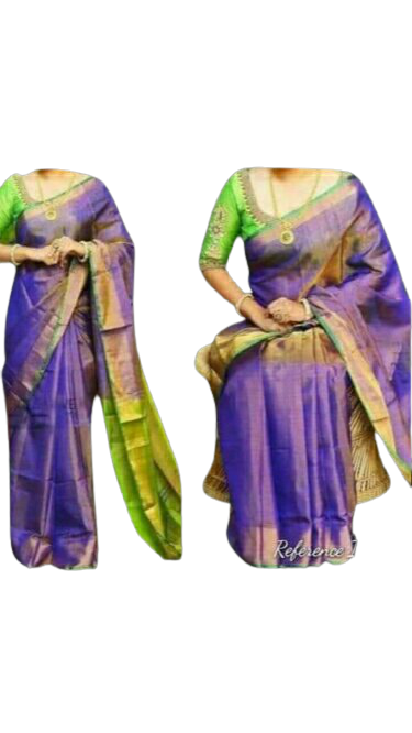Tissue linen plain Saree SILK ZONE