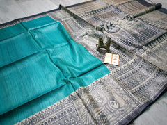 TUSSAR SILK PRINT SAREE