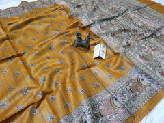 TUSSAR SILK PRINT SAREE