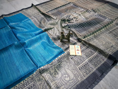 TUSSAR SILK PRINT SAREE
