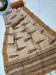 Pure chanderi silk suit SILK ZONE