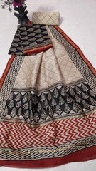 Pure chanderi silk suit SILK ZONE