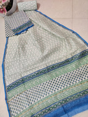 Pure chanderi silk suit SILK ZONE