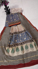 Pure chanderi silk suit SILK ZONE