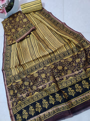 Pure chanderi silk suit SILK ZONE