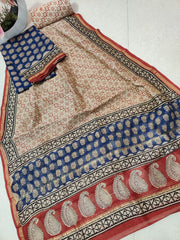 Pure chanderi silk suit SILK ZONE