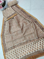 Pure chanderi silk suit SILK ZONE