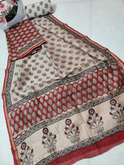 Pure chanderi silk suit SILK ZONE