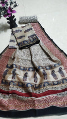 Pure chanderi silk suit SILK ZONE