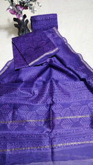 Pure chanderi silk suit SILK ZONE