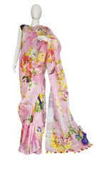 Linen digital print Saree SILK ZONE