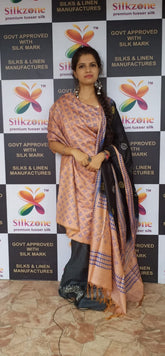 Soft silk hand print suit SILK ZONE