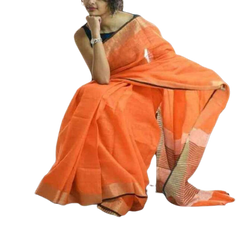 Pure linen plane d saree SILK ZONE